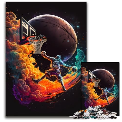 1000-teiliges Puzzle mit Weltraum-Astronauten-Motiv, Papppuzzle, anspruchsvolles Denkspiel, Familienaktivität, Heimdekoration, 26x38cm/10,23x14,96 Zoll 1000-teiliges Puzzle mit Weltraum-Astronauten-Motiv, Papppuzzle, anspruchsvolles Denkspiel, Familienaktivität, Heimdekoration, 26x38cm/10,23x14,96 Zoll von LiJianXXR