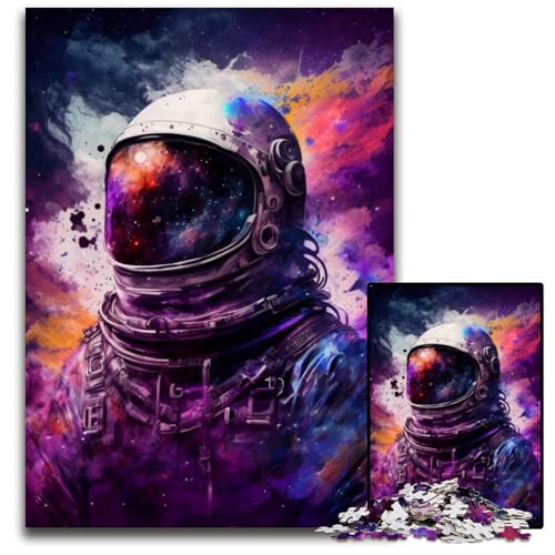 1000-teiliges Puzzle mit Weltraum-Astronauten-Motiv, Papppuzzle, anspruchsvolles Denkspiel, Familienaktivität, Heimdekoration, 26x38cm/10,23x14,96 Zoll von LiJianXXR