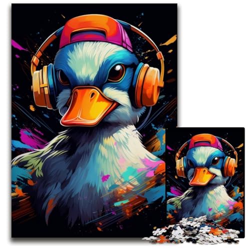 1000-teiliges Puzzle mit bunten Entenblumen für Erwachsene, anspruchsvolles Denkspiel für Teenager, Spaß für den Familienspielabend, 26x38cm/10,23x14,96 Zoll von LiJianXXR