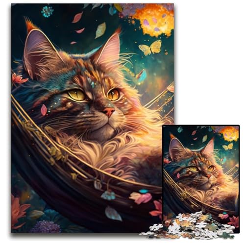 1000-teiliges Puzzle mit wunderschöner Maine-Coon-Katze für Erwachsene. Anspruchsvolles Denkspiel für Teenager, Spaß für den Familienspieleabend, 26x38cm/10,23x14,96 Zoll 1000-teiliges Puzzle mit wunderschöner Maine-Coon-Katze für Erwachsene. Anspruchsvolles Denkspiel für Teenager, Spaß für den Familienspieleabend, 26x38cm/10,23x14,96 Zoll von LiJianXXR