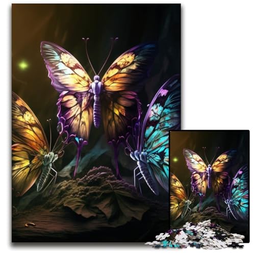 1000-teiliges Schmetterlingskunst-Puzzle für Erwachsene, anspruchsvolles Denkspiel für Teenager, Spaß für den Familienspieleabend, 26x38cm/10,23x14,96 Zoll 1000-teiliges Schmetterlingskunst-Puzzle für Erwachsene, anspruchsvolles Denkspiel für Teenager, Spaß für den Familienspieleabend, 26x38cm/10,23x14,96 Zoll von LiJianXXR