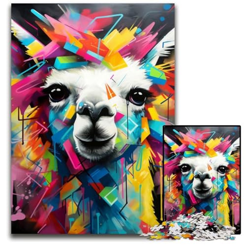 Alpaka-Puzzle mit 1000 Teilen für Erwachsene, anspruchsvolle Puzzles, interaktives Familienspiel, Denksportaufgabe, Lernspielzeug, 50x75cm/19,68x29,52 Zoll Alpaka-Puzzle mit 1000 Teilen für Erwachsene, anspruchsvolle Puzzles, interaktives Familienspiel, Denksportaufgabe, Lernspielzeug, 50x75cm/19,68x29,52 Zoll von LiJianXXR