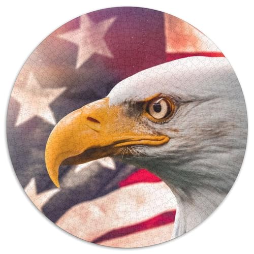 American Eagle Puzzle für Erwachsene, 1000 Teile, 1000-teiliges rundes Puzzle für Erwachsene, Spaß für die ganze Familie, Basteln, perfekt für Geburtstage, Feiertage, 67,5 x 67,5 cm American Eagle Puzzle für Erwachsene, 1000 Teile, 1000-teiliges rundes Puzzle für Erwachsene, Spaß für die ganze Familie, Basteln, perfekt für Geburtstage, Feiertage, 67,5 x 67,5 cm von LiJianXXR