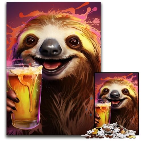 Art Sloth Puzzle 1000 Teile für Erwachsene Puzzles für Erwachsene Interaktives Familienspiel, Gehirnherausforderung, Lernspielzeug 50x75cm/19,68x29,52 Zoll Art Sloth Puzzle 1000 Teile für Erwachsene Puzzles für Erwachsene Interaktives Familienspiel, Gehirnherausforderung, Lernspielzeug 50x75cm/19,68x29,52 Zoll von LiJianXXR