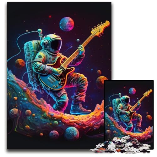 Astronaut spielt Gitarre, 1000 Teile Puzzle, Geschenke, Puzzles für Erwachsene, Denkspiel für Teenager und Familieninteraktion, 26x38cm/10,23x14,96 Zoll Astronaut spielt Gitarre, 1000 Teile Puzzle, Geschenke, Puzzles für Erwachsene, Denkspiel für Teenager und Familieninteraktion, 26x38cm/10,23x14,96 Zoll von LiJianXXR
