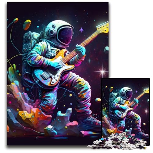 Astronaut spielt Gitarre, 1000-teiliges Puzzle, schwierige Puzzles für Erwachsene, pädagogische Aktivität zur Verbesserung kognitiver Fähigkeiten, 26x38cm/10,23x14,96 Zoll Astronaut spielt Gitarre, 1000-teiliges Puzzle, schwierige Puzzles für Erwachsene, pädagogische Aktivität zur Verbesserung kognitiver Fähigkeiten, 26x38cm/10,23x14,96 Zoll von LiJianXXR