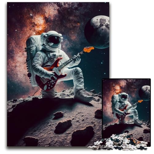 Astronaut spielt Gitarre, Puzzle 1000 Teile für Erwachsene, Puzzle für Erwachsene, interaktives Familienspiel, Gehirn-Herausforderung, Lernspielzeug, 26x38cm/10,23x14,96 Zoll Astronaut spielt Gitarre, Puzzle 1000 Teile für Erwachsene, Puzzle für Erwachsene, interaktives Familienspiel, Gehirn-Herausforderung, Lernspielzeug, 26x38cm/10,23x14,96 Zoll von LiJianXXR