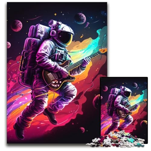 Astronaut spielt Gitarre, Puzzle für Erwachsene, 1000 Puzzles, Teenager, Paare und Freunde zum Geburtstag, Weihnachten, 26x38cm/10,23x14,96 Zoll Astronaut spielt Gitarre, Puzzle für Erwachsene, 1000 Puzzles, Teenager, Paare und Freunde zum Geburtstag, Weihnachten, 26x38cm/10,23x14,96 Zoll von LiJianXXR