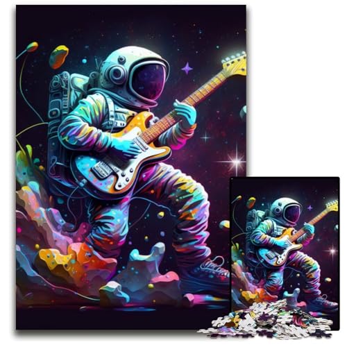 Astronaut spielt Gitarre, Puzzle für Erwachsene, 1000 Teile, Puzzle für Erwachsene, ideal für Liebhaber, perfektes Weihnachts-, Neujahrs-, Valentinstagsgeschenk, 50x75cm/19,68x29,52 Zoll Astronaut spielt Gitarre, Puzzle für Erwachsene, 1000 Teile, Puzzle für Erwachsene, ideal für Liebhaber, perfektes Weihnachts-, Neujahrs-, Valentinstagsgeschenk, 50x75cm/19,68x29,52 Zoll von LiJianXXR