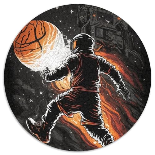 Astronauten-Puzzle 1000 Teile für Erwachsene, 1000 Teile, rundes Puzzle, Geschenke, Familie und Freunde, geeignet für Kinder ab 14 Jahren, 67,5 x 67,5 cm von LiJianXXR