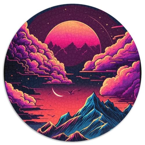 Berglandschaft-Puzzle für Erwachsene, 1000 Teile, runde Puzzles mit 1000 Teilen für Erwachsene, Spaß für die ganze Familie, Basteln, perfekt für Geburtstage, Feiertage, 67,5 x 67,5 cm Berglandschaft-Puzzle für Erwachsene, 1000 Teile, runde Puzzles mit 1000 Teilen für Erwachsene, Spaß für die ganze Familie, Basteln, perfekt für Geburtstage, Feiertage, 67,5 x 67,5 cm von LiJianXXR