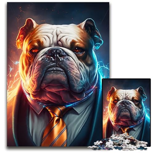 Boss Bulldog 1000-Teile-Puzzle, Geschenke, Puzzles für Erwachsene, Denkspiel für Teenager und Familieninteraktion, 50x75cm/19,68x29,52 Zoll Boss Bulldog 1000-Teile-Puzzle, Geschenke, Puzzles für Erwachsene, Denkspiel für Teenager und Familieninteraktion, 50x75cm/19,68x29,52 Zoll von LiJianXXR