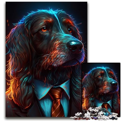 Boss Dog Puzzles für 1000 Teile, anspruchsvolle Puzzles, Teenager, Paare und Freunde zum Geburtstag, Weihnachten, 26x38cm/10,23x14,96 Zoll Boss Dog Puzzles für 1000 Teile, anspruchsvolle Puzzles, Teenager, Paare und Freunde zum Geburtstag, Weihnachten, 26x38cm/10,23x14,96 Zoll von LiJianXXR
