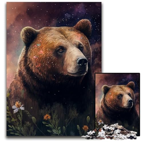 Braunbär-Puzzle, 1000 Teile, Geschenke, Puzzles für Erwachsene, Denkspiel für Teenager und Familieninteraktion, 26x38cm/10,23x14,96 Zoll Braunbär-Puzzle, 1000 Teile, Geschenke, Puzzles für Erwachsene, Denkspiel für Teenager und Familieninteraktion, 26x38cm/10,23x14,96 Zoll von LiJianXXR