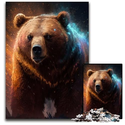 Braunbär-Puzzle 1000 Teile für Erwachsene, anspruchsvolle Puzzles, interaktives Familienspiel, Denksportaufgabe, Lernspielzeug, 26x38cm/10,23x14,96 Zoll Braunbär-Puzzle 1000 Teile für Erwachsene, anspruchsvolle Puzzles, interaktives Familienspiel, Denksportaufgabe, Lernspielzeug, 26x38cm/10,23x14,96 Zoll von LiJianXXR