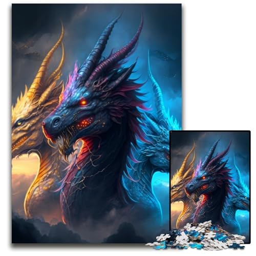 Brave Dragon Puzzle für Erwachsene, 1000 Teile, Puzzle für Erwachsene, perfekt für Halloween, Weihnachten, Geburtstagsgeschenk, 26x38cm/10,23x14,96 Zoll Brave Dragon Puzzle für Erwachsene, 1000 Teile, Puzzle für Erwachsene, perfekt für Halloween, Weihnachten, Geburtstagsgeschenk, 26x38cm/10,23x14,96 Zoll von LiJianXXR