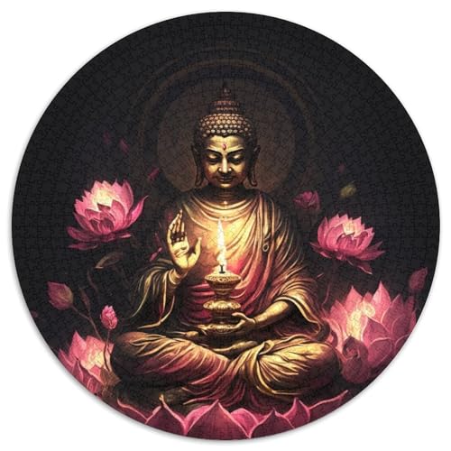 Buddha-Puzzle für Erwachsene, 1000 Teile, runde Puzzles mit 1000 Teilen für Erwachsene, Spaß für die ganze Familie, Basteln, perfekt für Geburtstage, Feiertage, 67,5 x 67,5 cm Buddha-Puzzle für Erwachsene, 1000 Teile, runde Puzzles mit 1000 Teilen für Erwachsene, Spaß für die ganze Familie, Basteln, perfekt für Geburtstage, Feiertage, 67,5 x 67,5 cm von LiJianXXR