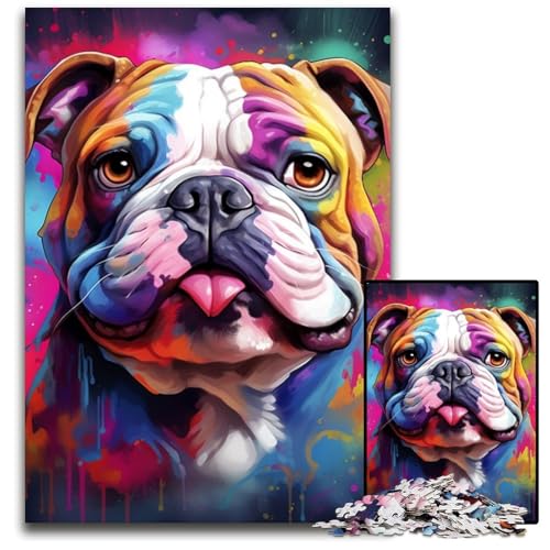 Bulldog-Puzzle 1000 Teile für Erwachsene, Puzzle für Erwachsene, interaktives Familienspiel, Denksportaufgabe, Lernspielzeug, 50x75cm/19,68x29,52 Zoll Bulldog-Puzzle 1000 Teile für Erwachsene, Puzzle für Erwachsene, interaktives Familienspiel, Denksportaufgabe, Lernspielzeug, 50x75cm/19,68x29,52 Zoll von LiJianXXR