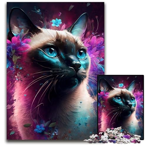 Bunte Kunstkatze, 1000 Teile Puzzle, Geschenke, Puzzles für Erwachsene, Denkspiel für Teenager und Familieninteraktion, 26x38cm/10,23x14,96 Zoll Bunte Kunstkatze, 1000 Teile Puzzle, Geschenke, Puzzles für Erwachsene, Denkspiel für Teenager und Familieninteraktion, 26x38cm/10,23x14,96 Zoll von LiJianXXR