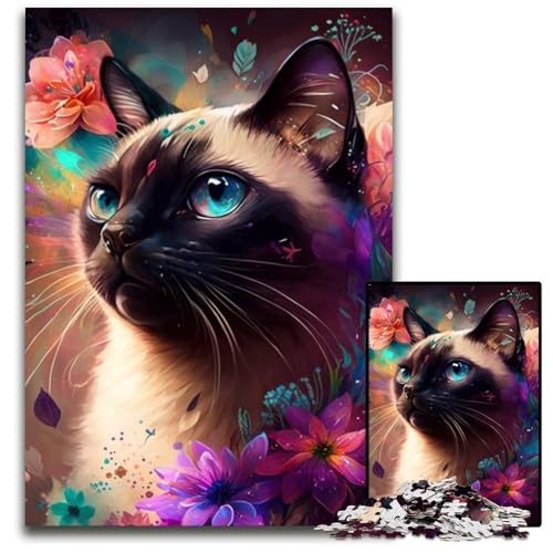 Bunte Kunstkatze, 1000 Teile Puzzle, Geschenke, Puzzles für Erwachsene, Denkspiel für Teenager und Familieninteraktion, 50x75cm/19,68x29,52 Zoll Bunte Kunstkatze, 1000 Teile Puzzle, Geschenke, Puzzles für Erwachsene, Denkspiel für Teenager und Familieninteraktion, 50x75cm/19,68x29,52 Zoll von LiJianXXR