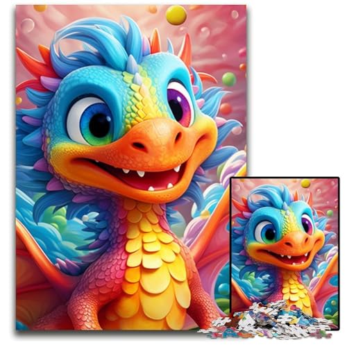 Bunter Kunstdrache, 1000-teiliges Puzzle für Erwachsene, anspruchsvolle Puzzles, interaktives Familienspiel, Gehirn-Herausforderung, Lernspielzeug, 26x38cm/10,23x14,96 Zoll Bunter Kunstdrache, 1000-teiliges Puzzle für Erwachsene, anspruchsvolle Puzzles, interaktives Familienspiel, Gehirn-Herausforderung, Lernspielzeug, 26x38cm/10,23x14,96 Zoll von LiJianXXR