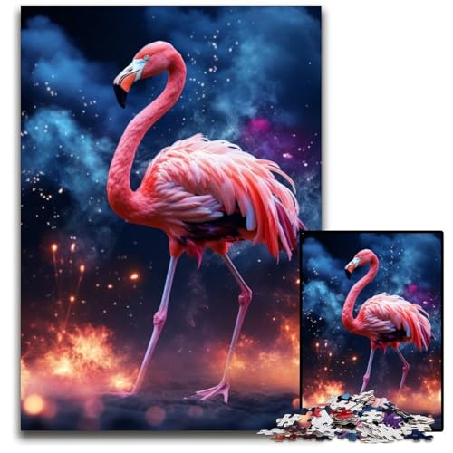 Buntes Flamingo-Kunst-Puzzle mit 1000 Teilen für Erwachsene, anspruchsvolle Puzzles, interaktives Familienspiel, Gehirn-Herausforderung, Lernspielzeug, 26x38cm/10,23x14,96 Zoll Buntes Flamingo-Kunst-Puzzle mit 1000 Teilen für Erwachsene, anspruchsvolle Puzzles, interaktives Familienspiel, Gehirn-Herausforderung, Lernspielzeug, 26x38cm/10,23x14,96 Zoll von LiJianXXR
