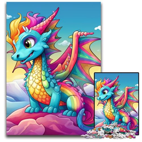 Buntes Kunst-Drachenbaby-Puzzle 1000 Teile für Erwachsene, Puzzles für Erwachsene, interaktives Familienspiel, Gehirn-Herausforderung, Lernspielzeug, 50x75cm/19,68x29,52 Zoll Buntes Kunst-Drachenbaby-Puzzle 1000 Teile für Erwachsene, Puzzles für Erwachsene, interaktives Familienspiel, Gehirn-Herausforderung, Lernspielzeug, 50x75cm/19,68x29,52 Zoll von LiJianXXR