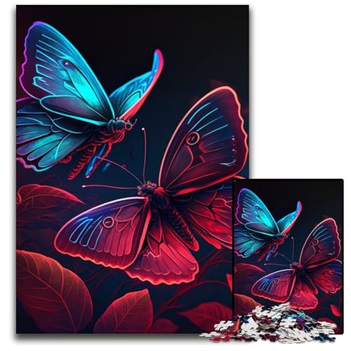 Butterfly Art 1000-Teile-Puzzle für Erwachsene, anspruchsvolle Puzzles, interaktives Familienspiel, Gehirn-Herausforderung, Lernspielzeug, 50x75cm/19,68x29,52 Zoll Butterfly Art 1000-Teile-Puzzle für Erwachsene, anspruchsvolle Puzzles, interaktives Familienspiel, Gehirn-Herausforderung, Lernspielzeug, 50x75cm/19,68x29,52 Zoll von LiJianXXR