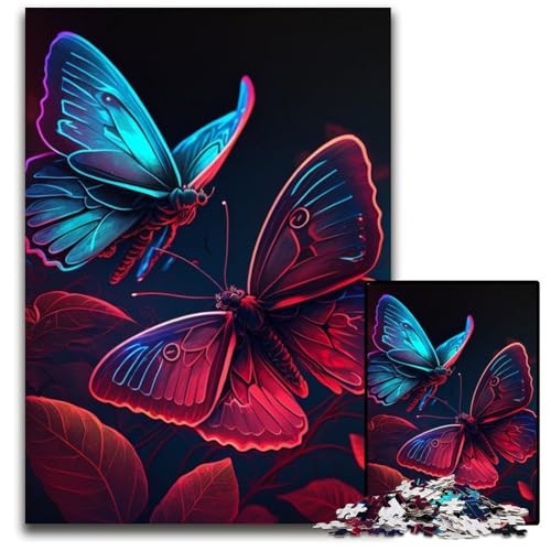 Butterfly Art Puzzle 1000 Teile für Erwachsene Puzzles für Erwachsene Interaktives Familienspiel, Gehirn-Herausforderung, Lernspielzeug 26x38cm/10,23x14,96 Zoll von LiJianXXR