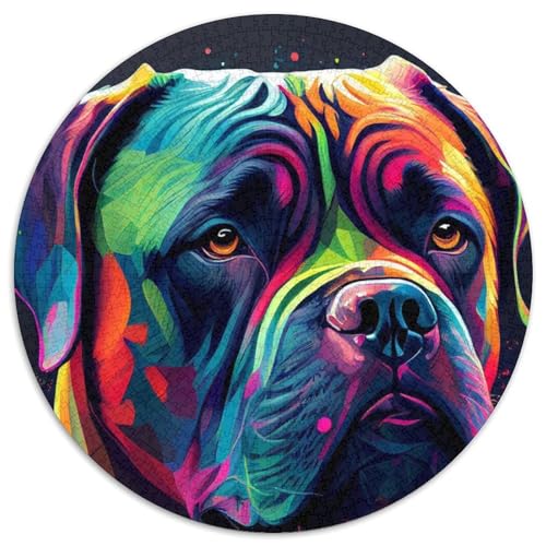 Cane Corso, farbenfrohes Puzzle für Erwachsene, 1000 Teile, runde Puzzles mit 1000 Teilen für Erwachsene, Spaß für die ganze Familie, Basteln, perfekt für Geburtstage, Feiertage, 67,5 x 67,5 cm Cane Corso, farbenfrohes Puzzle für Erwachsene, 1000 Teile, runde Puzzles mit 1000 Teilen für Erwachsene, Spaß für die ganze Familie, Basteln, perfekt für Geburtstage, Feiertage, 67,5 x 67,5 cm von LiJianXXR