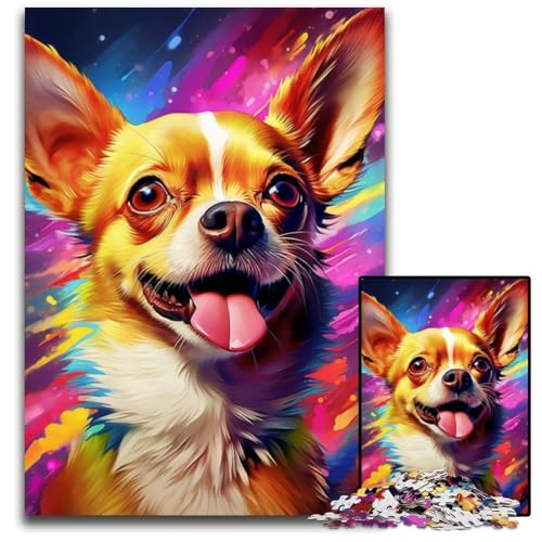 Chihuahua-Puzzle 1000 Teile für Erwachsene, Puzzle für Erwachsene, interaktives Familienspiel, Gehirn-Herausforderung, Lernspielzeug, 26x38cm/10,23x14,96 Zoll Chihuahua-Puzzle 1000 Teile für Erwachsene, Puzzle für Erwachsene, interaktives Familienspiel, Gehirn-Herausforderung, Lernspielzeug, 26x38cm/10,23x14,96 Zoll von LiJianXXR