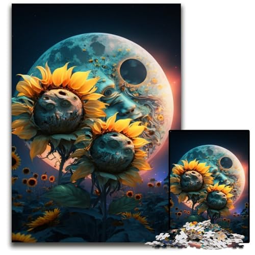 Cosmic Sunflower 1000-Teile-Puzzle für Erwachsene, anspruchsvolle Puzzles, interaktives Familienspiel, Gehirn-Herausforderung, Lernspielzeug, 26x38cm/10,23x14,96 Zoll Cosmic Sunflower 1000-Teile-Puzzle für Erwachsene, anspruchsvolle Puzzles, interaktives Familienspiel, Gehirn-Herausforderung, Lernspielzeug, 26x38cm/10,23x14,96 Zoll von LiJianXXR