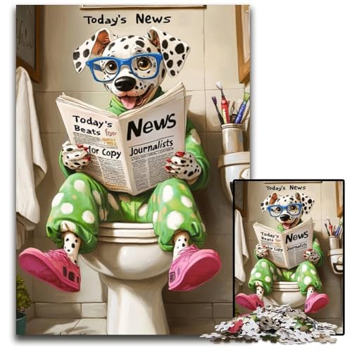 Dalmatiner-Puzzle „Go Toilet“ 1000 Teile für Erwachsene, Puzzle für Erwachsene, interaktives Familienspiel, Denksportaufgabe, Lernspielzeug, 50x75cm/19,68x29,52 Zoll Dalmatiner-Puzzle „Go Toilet“ 1000 Teile für Erwachsene, Puzzle für Erwachsene, interaktives Familienspiel, Denksportaufgabe, Lernspielzeug, 50x75cm/19,68x29,52 Zoll von LiJianXXR