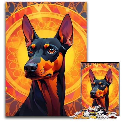 Dobermann-Pinscher, 1000-teiliges Puzzle für Erwachsene, anspruchsvolle Puzzles, interaktives Familienspiel, Denksportaufgabe, Lernspielzeug, 50x75cm/19,68x29,52 Zoll Dobermann-Pinscher, 1000-teiliges Puzzle für Erwachsene, anspruchsvolle Puzzles, interaktives Familienspiel, Denksportaufgabe, Lernspielzeug, 50x75cm/19,68x29,52 Zoll von LiJianXXR