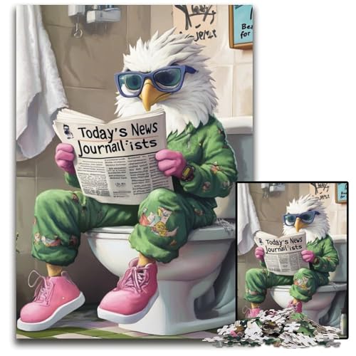 Eagle Go Toilet-Puzzle für Erwachsene, 1000-teiliges Puzzle für Erwachsene, perfekt für Familienfeiern, Geburtstage, Feiertage, 50x75cm/19,68x29,52 Zoll Eagle Go Toilet-Puzzle für Erwachsene, 1000-teiliges Puzzle für Erwachsene, perfekt für Familienfeiern, Geburtstage, Feiertage, 50x75cm/19,68x29,52 Zoll von LiJianXXR