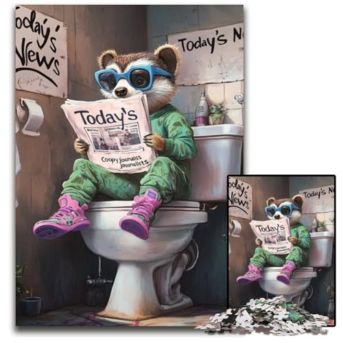Erdmännchen-Puzzle „Go Toilet“ 1000 Teile für Erwachsene. Unmögliches Puzzle für Erwachsene. Familienaktivität, Denksportaufgabe, Heimdekoration, 50x75cm/19,68x29,52 Zoll Erdmännchen-Puzzle „Go Toilet“ 1000 Teile für Erwachsene. Unmögliches Puzzle für Erwachsene. Familienaktivität, Denksportaufgabe, Heimdekoration, 50x75cm/19,68x29,52 Zoll von LiJianXXR