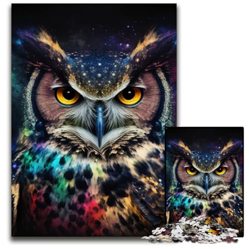 Eule 1000-Teile-Puzzle für Erwachsene, anspruchsvolle Puzzles, interaktives Familienspiel, Gehirn-Herausforderung, Lernspielzeug, 50x75cm/19,68x29,52 Zoll Eule 1000-Teile-Puzzle für Erwachsene, anspruchsvolle Puzzles, interaktives Familienspiel, Gehirn-Herausforderung, Lernspielzeug, 50x75cm/19,68x29,52 Zoll von LiJianXXR