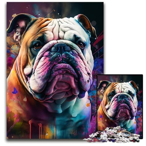 Fantasy Bulldog Puzzle für Erwachsene, 1000 Teile, Puzzle für Erwachsene, perfekt für Halloween, Weihnachten, Geburtstagsgeschenk, 26x38cm/10,23x14,96 Zoll Fantasy Bulldog Puzzle für Erwachsene, 1000 Teile, Puzzle für Erwachsene, perfekt für Halloween, Weihnachten, Geburtstagsgeschenk, 26x38cm/10,23x14,96 Zoll von LiJianXXR