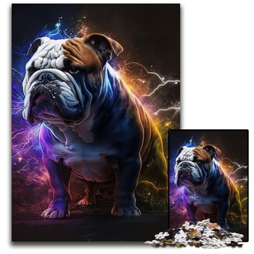 Fantasy Bulldog Puzzle für Erwachsene, 1000-teiliges Papppuzzle, anspruchsvolles DIY-Denkspiel für Teenager, 26x38cm/10,23x14,96 Zoll Fantasy Bulldog Puzzle für Erwachsene, 1000-teiliges Papppuzzle, anspruchsvolles DIY-Denkspiel für Teenager, 26x38cm/10,23x14,96 Zoll von LiJianXXR