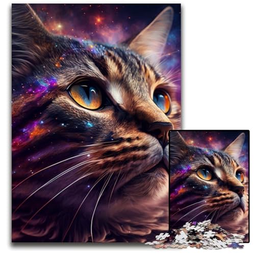 Fantasy Cat 1000-Teile-Puzzle für Erwachsene, anspruchsvolle Puzzles, interaktives Familienspiel, Gehirn-Herausforderung, Lernspielzeug, 26x38cm/10,23x14,96 Zoll Fantasy Cat 1000-Teile-Puzzle für Erwachsene, anspruchsvolle Puzzles, interaktives Familienspiel, Gehirn-Herausforderung, Lernspielzeug, 26x38cm/10,23x14,96 Zoll von LiJianXXR