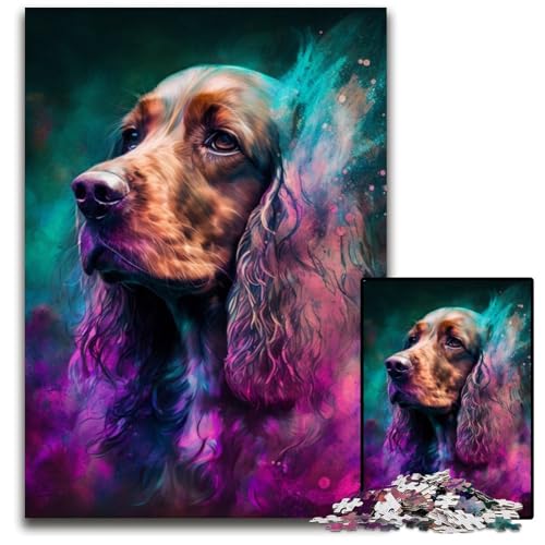 Fantasy Cocker Spaniel Puzzle 1000 Teile für Erwachsene Puzzles für Erwachsene Interaktives Familienspiel, Gehirnherausforderung, Lernspielzeug 26x38cm/10,23x14,96 Zoll Fantasy Cocker Spaniel Puzzle 1000 Teile für Erwachsene Puzzles für Erwachsene Interaktives Familienspiel, Gehirnherausforderung, Lernspielzeug 26x38cm/10,23x14,96 Zoll von LiJianXXR