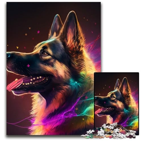 Fantasy Deutscher Schäferhund 1000 Teile Puzzle für Erwachsene Anspruchsvolle Puzzles Interaktives Familienspiel, Gehirn-Herausforderung, Lernspielzeug 26x38cm/10,23x14,96 Zoll Fantasy Deutscher Schäferhund 1000 Teile Puzzle für Erwachsene Anspruchsvolle Puzzles Interaktives Familienspiel, Gehirn-Herausforderung, Lernspielzeug 26x38cm/10,23x14,96 Zoll von LiJianXXR