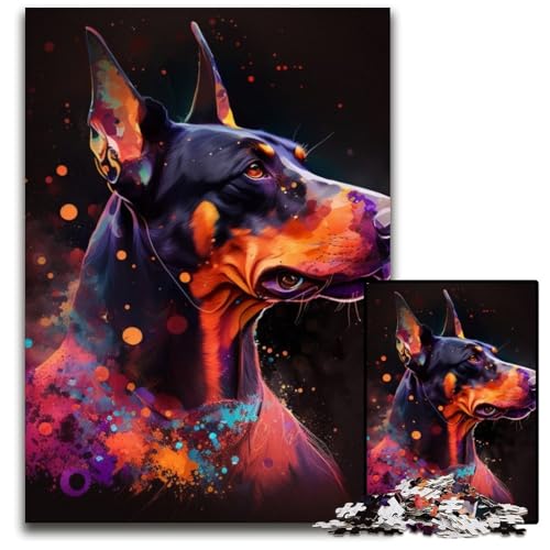 Fantasy-Dobermann-Pinscher-Puzzle, 1000 Teile, Unmögliches Puzzle für Erwachsene, Perfekt für Teenager und Sammler, Ideale Heimdekoration und Reisegeschenk, 26x38cm/10,23x14,96 Zoll Fantasy-Dobermann-Pinscher-Puzzle, 1000 Teile, Unmögliches Puzzle für Erwachsene, Perfekt für Teenager und Sammler, Ideale Heimdekoration und Reisegeschenk, 26x38cm/10,23x14,96 Zoll von LiJianXXR