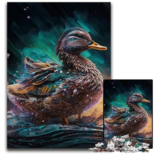 Fantasy Duck Puzzle 1000 Teile für Erwachsene Puzzles für Erwachsene Interaktives Familienspiel, Gehirn-Herausforderung, Lernspielzeug 50x75cm/19,68x29,52 Zoll von LiJianXXR