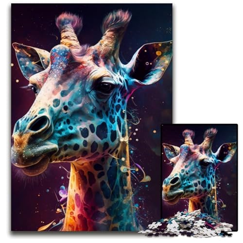 Fantasy-Giraffe, 1000 Teile, Puzzle, Geschenke, Puzzles für Erwachsene, Denkspiel für Teenager und Familieninteraktion, 50x75cm/19,68x29,52 Zoll Fantasy-Giraffe, 1000 Teile, Puzzle, Geschenke, Puzzles für Erwachsene, Denkspiel für Teenager und Familieninteraktion, 50x75cm/19,68x29,52 Zoll von LiJianXXR