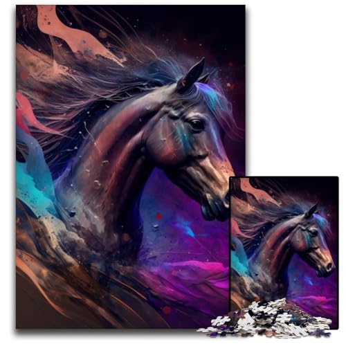 Fantasy Horse 1000-Teile-Puzzle, Geschenke, Puzzles für Erwachsene, Denkspiel für Teenager und Familieninteraktion, 50x75cm/19,68x29,52 Zoll Fantasy Horse 1000-Teile-Puzzle, Geschenke, Puzzles für Erwachsene, Denkspiel für Teenager und Familieninteraktion, 50x75cm/19,68x29,52 Zoll von LiJianXXR