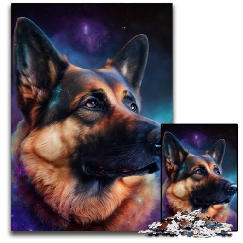 Fantasy-Hunde-Puzzle für Erwachsene, 1000-teiliges Holzpuzzle, anspruchsvolles DIY-Denkspiel für Teenager, 50x75cm/19,68x29,52 Zoll von LiJianXXR