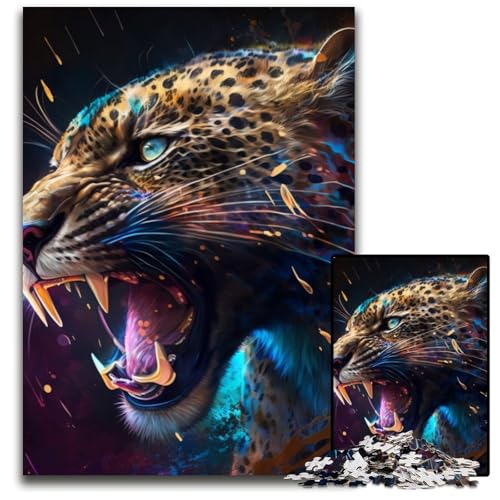 Fantasy Leopard 1000-Teile-Puzzle, Geschenke, Puzzles für Erwachsene, Denkspiel für Teenager und Familieninteraktion, 50x75cm/19,68x29,52 Zoll Fantasy Leopard 1000-Teile-Puzzle, Geschenke, Puzzles für Erwachsene, Denkspiel für Teenager und Familieninteraktion, 50x75cm/19,68x29,52 Zoll von LiJianXXR