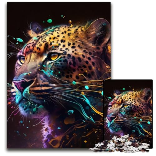Fantasy Leopard 1000-Teile-Puzzle für Erwachsene, anspruchsvolle Puzzles, interaktives Familienspiel, Gehirn-Herausforderung, Lernspielzeug, 26x38cm/10,23x14,96 Zoll Fantasy Leopard 1000-Teile-Puzzle für Erwachsene, anspruchsvolle Puzzles, interaktives Familienspiel, Gehirn-Herausforderung, Lernspielzeug, 26x38cm/10,23x14,96 Zoll von LiJianXXR