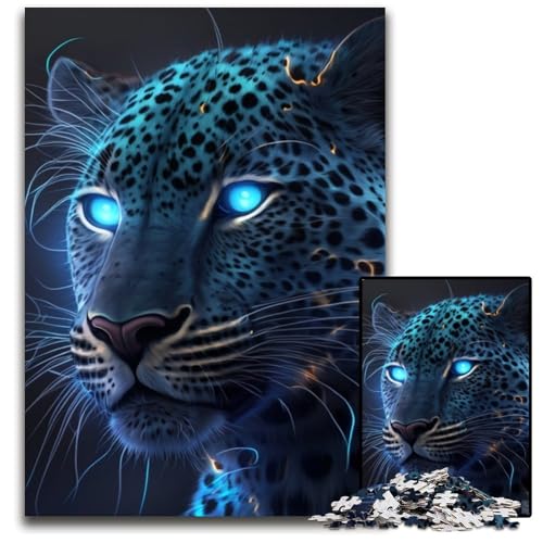 Fantasy Leopard 1000-Teile-Puzzle für Erwachsene, anspruchsvolle Puzzles, interaktives Familienspiel, Gehirn-Herausforderung, Lernspielzeug, 50x75cm/19,68x29,52 Zoll Fantasy Leopard 1000-Teile-Puzzle für Erwachsene, anspruchsvolle Puzzles, interaktives Familienspiel, Gehirn-Herausforderung, Lernspielzeug, 50x75cm/19,68x29,52 Zoll von LiJianXXR